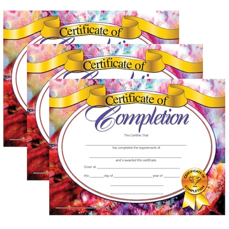 Hayes Certificate of Completion, 8.5in x 11in, PK90, Recommended Grade: Grade K+ VA624